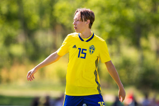 Sveriges Jonathan Westerberg gestikulerar
