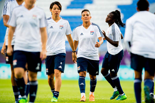 Saki Kumagai and Shanice van de Sanden of Lyon