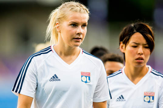 Ada Hegerberg and Saki Kumagai of Lyon