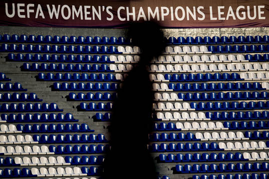A UEFA Women's Champions League banner