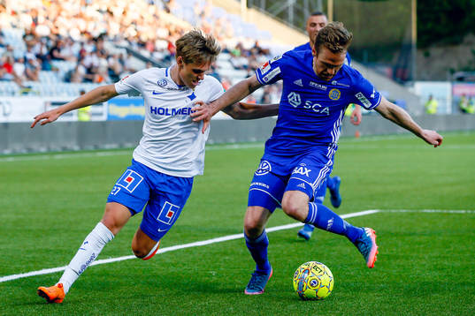 Norrköpings Arnór Sigurdsson och Sundsvalls David Myrestam