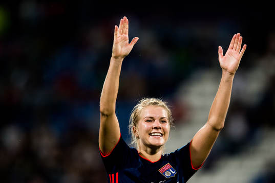 Ada Hegerberg of Lyon celebrates