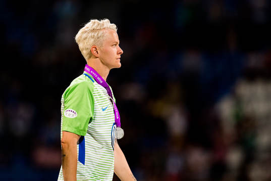 Nilla Fischer of Wolfsburg looks dejected