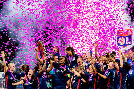 Ada Hegerberg, Eugénie Le Sommer, Wendie Renard and