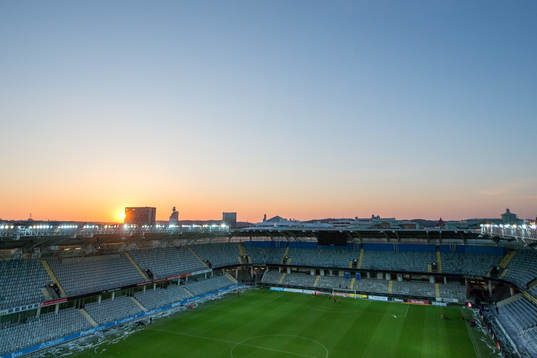 Solnedgång över Gamla Ullevi