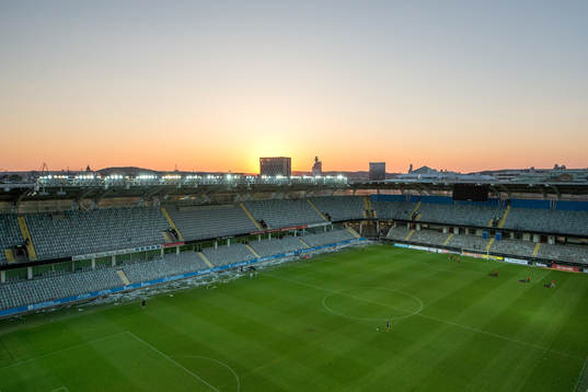 Solnedgång över Gamla Ullevi