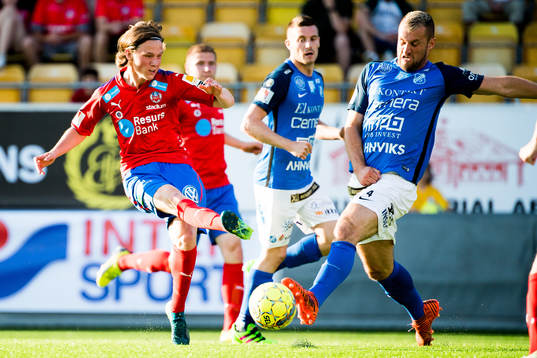 Helsingborgs Max Svensson och Norrbys Mehmed Dresevic