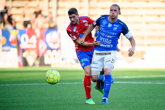 Norrbys Marcus Översjö och Helsingborgs Mattias Almeida