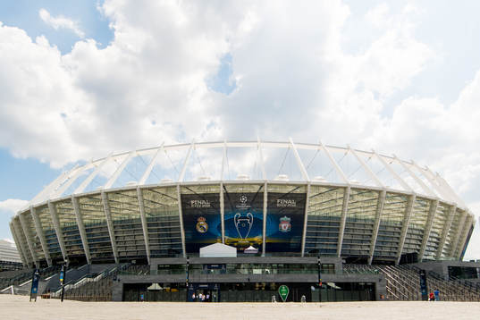 General exterior view of the NSC Olimpiyskiy stadium