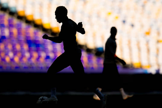The silhouette of Nathaniel Clyne of Liverpool