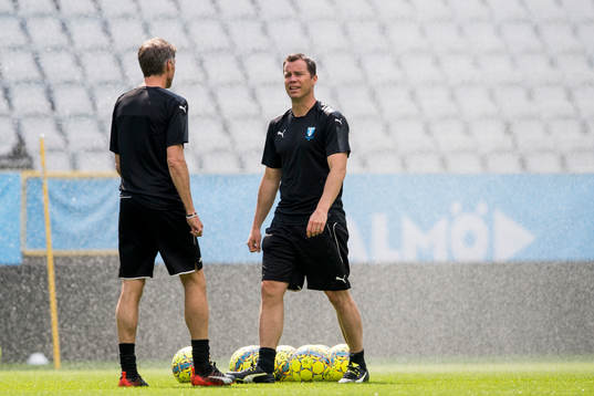Assisterande tränare Jens Fjellström och tränare Daniel