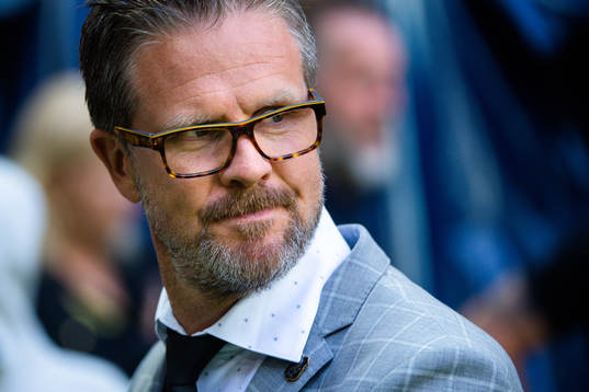 s tränare Rikard Norling före fotbollsmatchen i