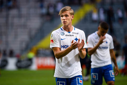 Norrköpings Arnór Sigurdsson  tackar publiken