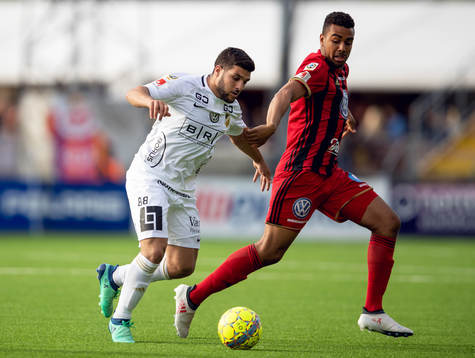 Häckens Moestapha El Kabir och Östersunds Noah Sonko