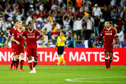 Georginio Wijnaldum of Liverpool looks dejected