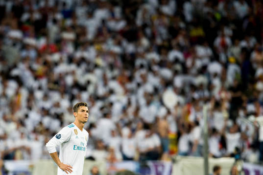 Cristiano Ronaldo of Real Madrid looks dejected