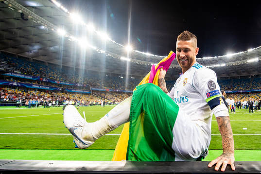 Sergio Ramos of Real Madrid celebrates