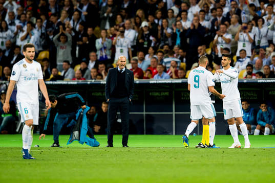 Karim Benzema and Marco Asensio of Real Madrid