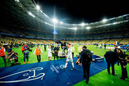 Cristiano Ronaldo of Real Madrid walks off the pitch