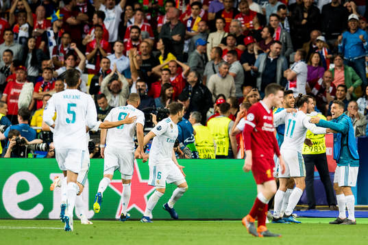Gareth Bale of Real Madrid celebrates