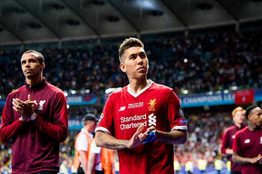 Roberto Firmino of Liverpool looks dejected