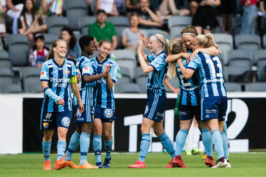Djurgårdens spelare jublar