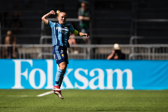 Djurgårdens Mia Jalkerud jublar