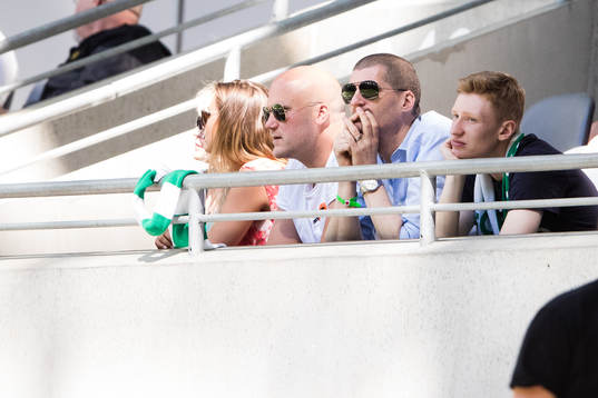 Hammarbys ordförande Richard von Yxkull på läktaren