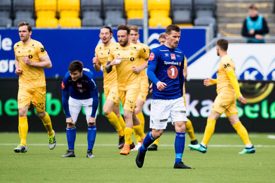 Erik Tønne of Ranheim looks dejected while Bodø/Glimt