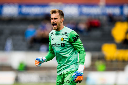 Goalkeeper Ricardo Friedrich of Bodø/Glimt celebrates the