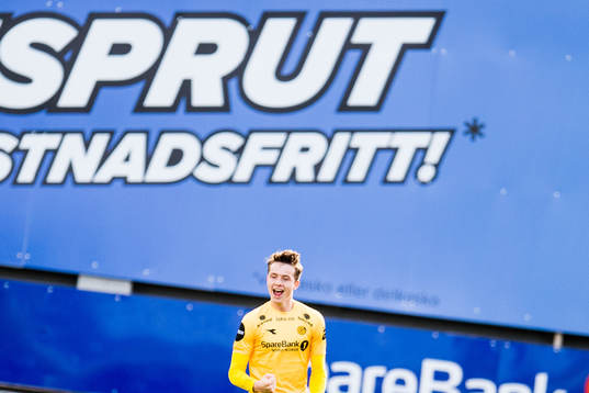 Ulrik Saltnes of Bodø/Glimt celebrates the 2-0 goal