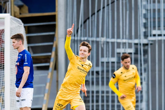 Ulrik Saltnes of Bodø/Glimt celebrates the 2-0 goal