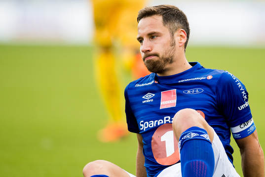 Mads Reginiussen of Ranheim looks dejected