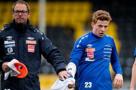 Arnstein Røen, assistant coach of Ranheim, and Aslak Fonn