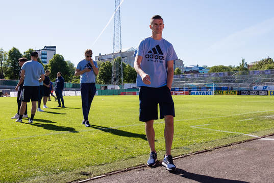 Djurgårdens Haris Radetinac innan fotbollsmatchen i