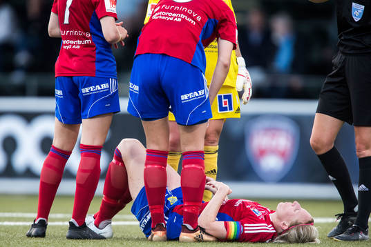 Vittsjös Sandra Adolfsson blir liggandes