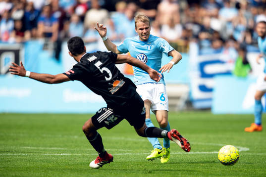 Malmö FFs Oscar Lewicki och Dalkurds Rewan Amin