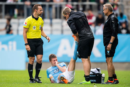 Malmö FFs Mattias Svanberg med skada