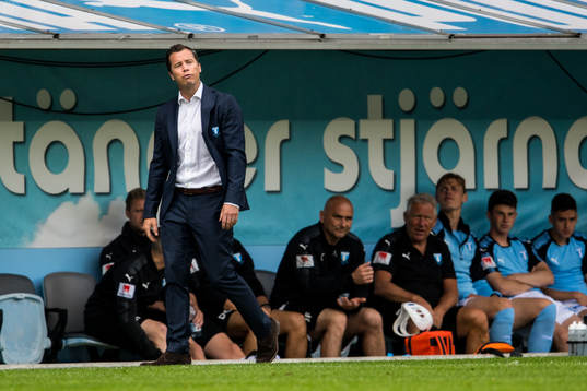 Malmö FFs tränare Daniel Andersson deppar