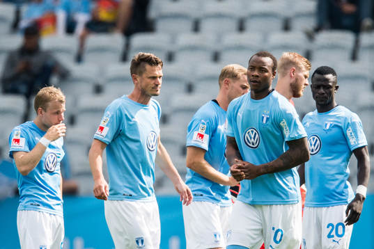 Malmö FFs Oscar Lewicki, Markus Rosenberg och Carlos