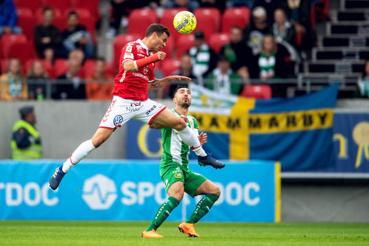 Kalmars Herman Hallberg och Hammarbys Jiloan Hamad