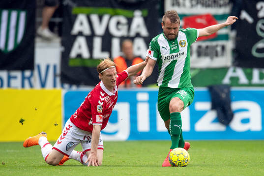 Kalmars Nils Fröling och Hammarbys Mads Fenger Nielsen