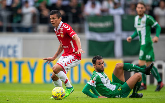 Kalmars Romário Pereira Sipião och Hammarbys Imad Khalili