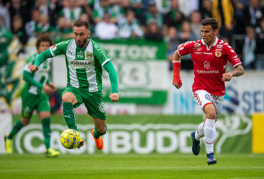 Kalmars Herman Hallberg och Hammarbys Jeppe Andersen
