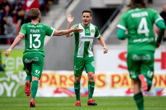 Hammarbys Jeppe Andersen jublar