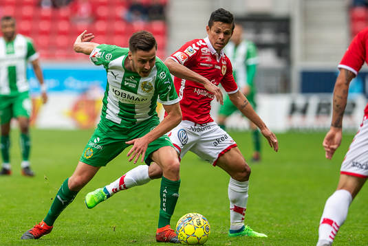 Kalmars Romário Pereira Sipião och Hammarbys Jeppe