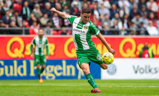 Hammarbys Jeppe Andersen gör 1-1 målet