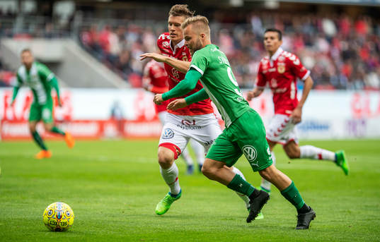 Kalmars Viktor Elm och Hammarbys Sander Svendsen