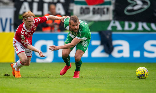 Kalmars Nils Fröling och Hammarbys Mads Fenger Nielsen