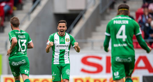 Hammarbys Jeppe Andersen jublar